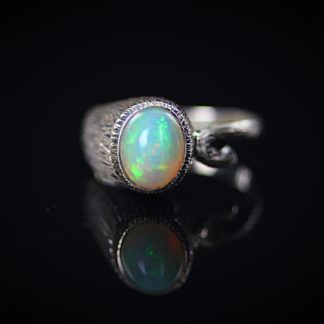 Opal & Silver Ring