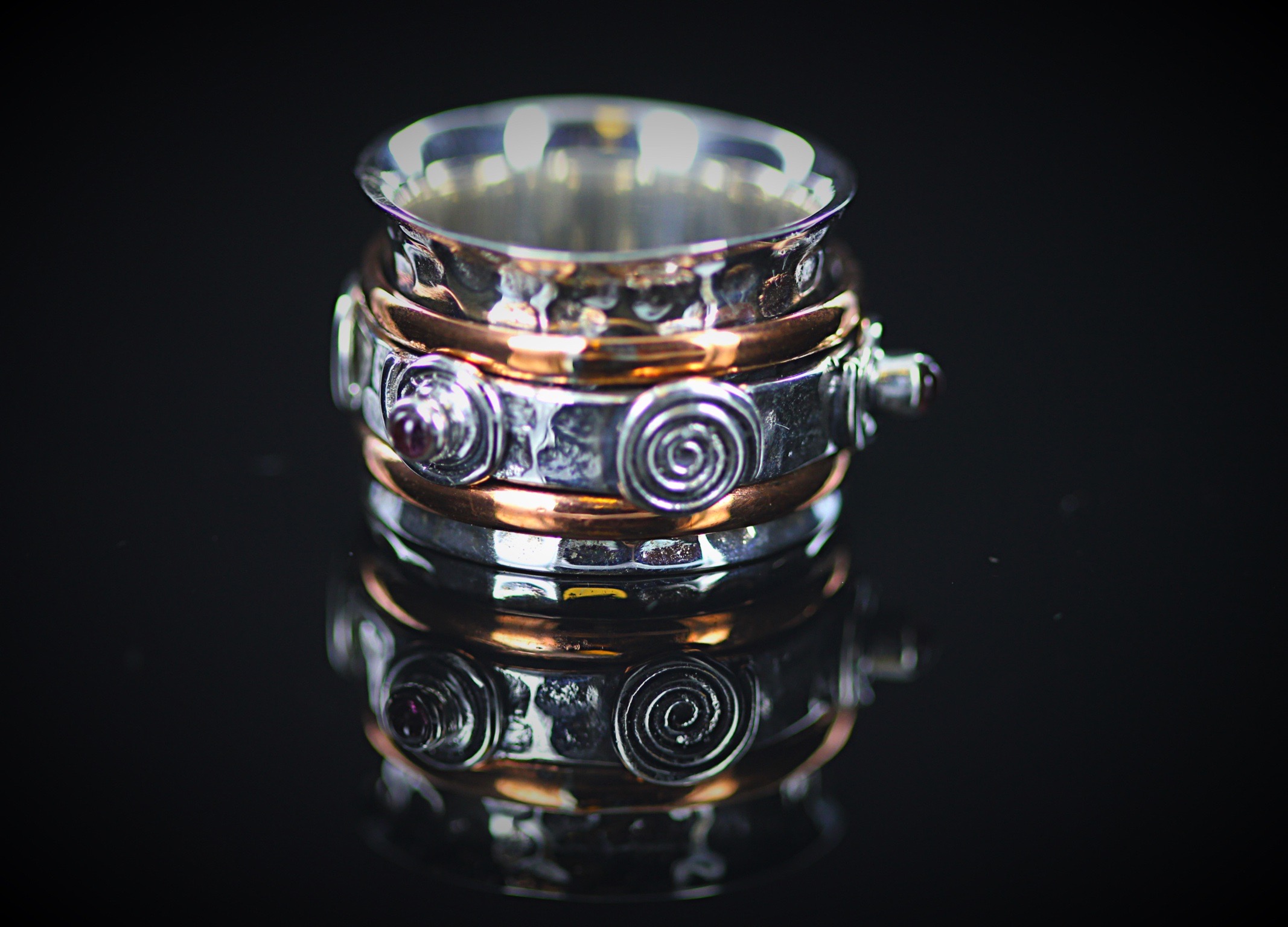 Silver & Copper Ring